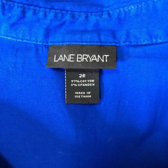 🛍️3/$40 Lane Bryant Button Front Sleeveless Top Blue Plus Size 26 - Picture 5 of 5